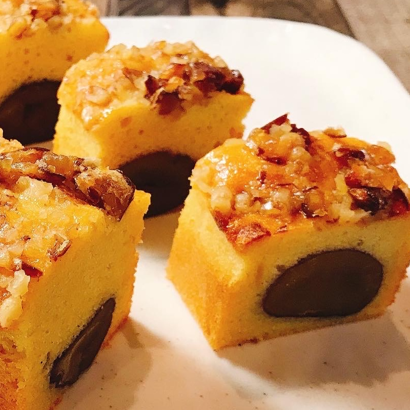ごろっと渋川栗と密芋の低糖質発酵パウンドケーキ